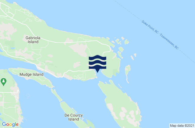 Karte der Gezeiten Degnen Bay, Canada