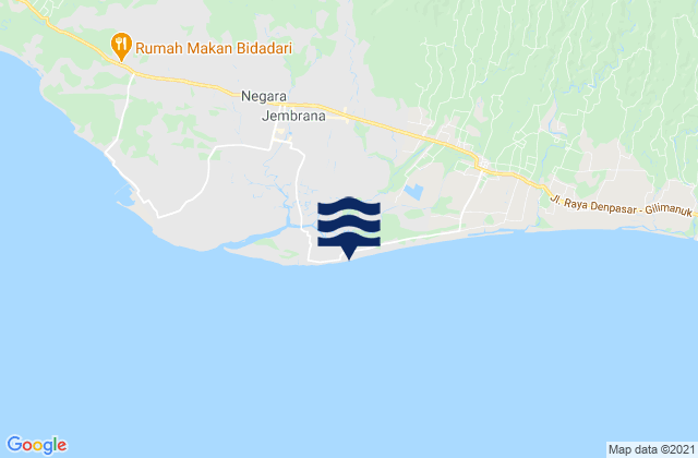 Karte der Gezeiten Delod Pangkung, Indonesia