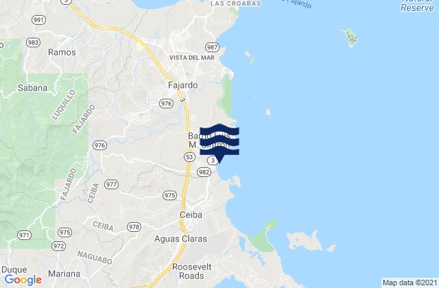 Karte der Gezeiten Demajagua Barrio, Puerto Rico