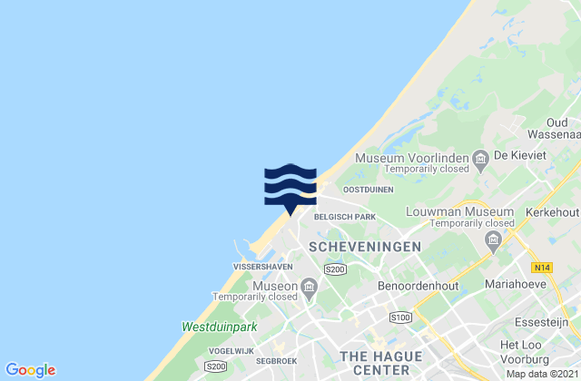 Karte der Gezeiten Den Haag, Netherlands