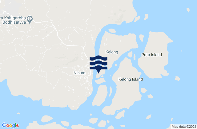 Karte der Gezeiten Dendang Kidjang Strait, Indonesia