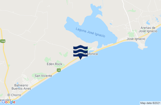 Karte der Gezeiten Departamento de Maldonado, Uruguay