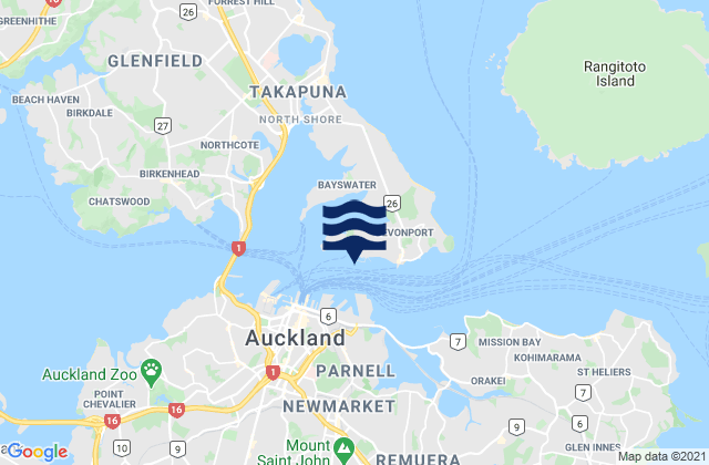 Karte der Gezeiten Devonport Naval Base, New Zealand