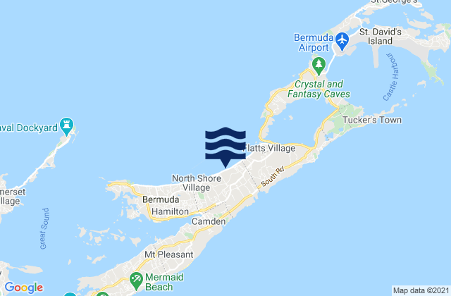 Karte der Gezeiten Devonshire Parish, Bermuda