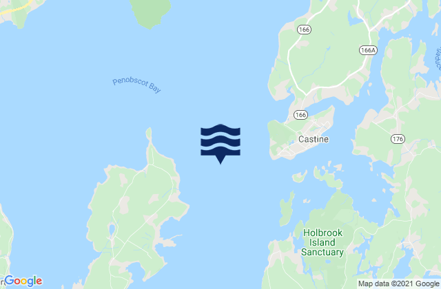 Karte der Gezeiten Dice Head west of Penobscot Bay, United States