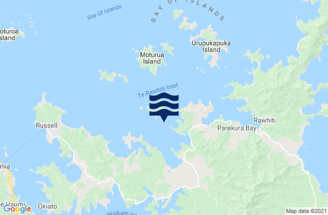 Karte der Gezeiten Dicks Bay, New Zealand