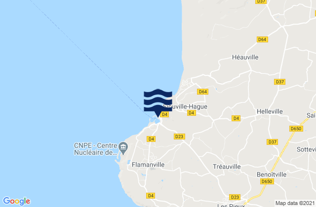 Karte der Gezeiten Dielette Harbour, France