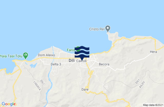 Karte der Gezeiten Dili, Timor Leste
