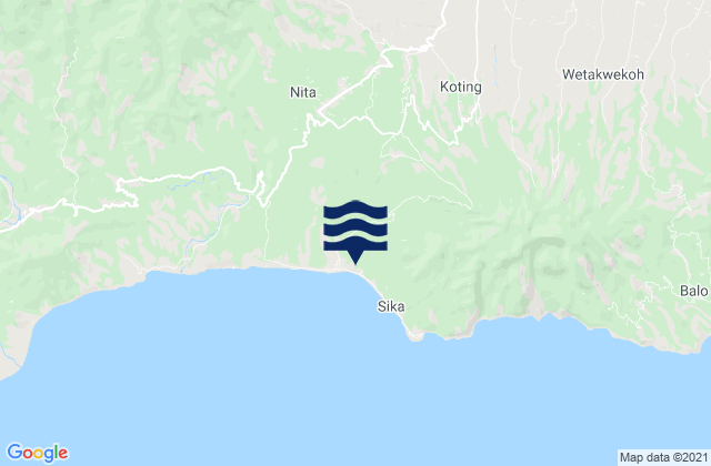 Karte der Gezeiten Diller, Indonesia