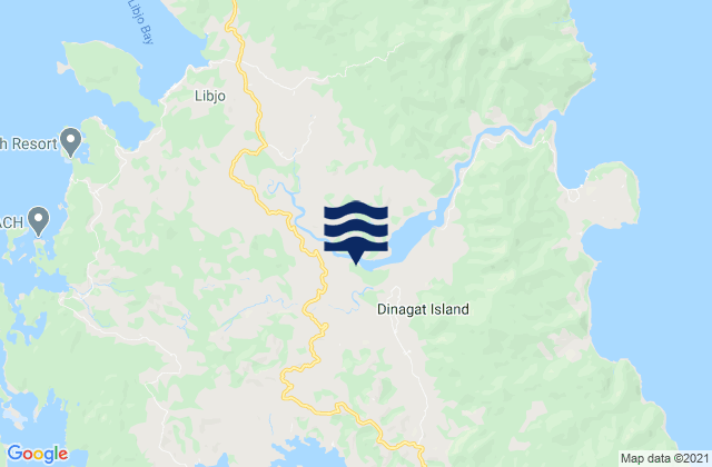 Karte der Gezeiten Dinagat Islands, Philippines