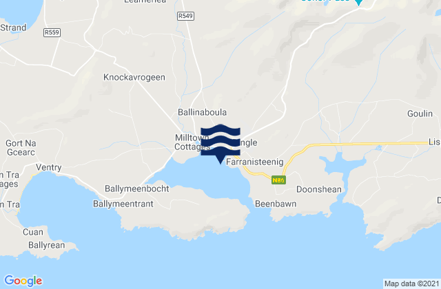 Karte der Gezeiten Dingle, Ireland