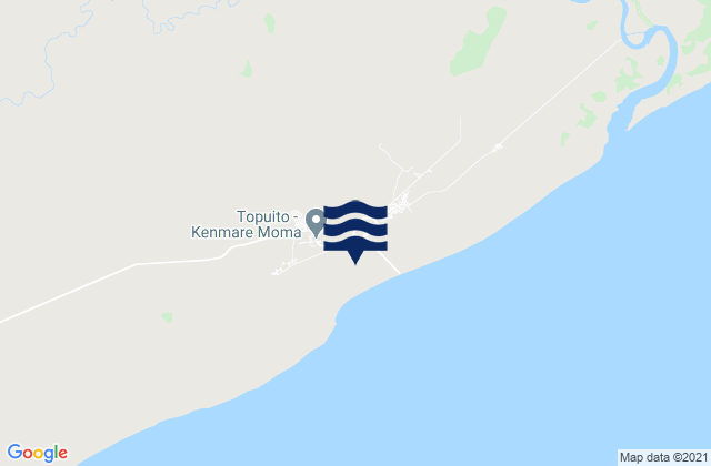 Karte der Gezeiten Distrito de Larde, Mozambique