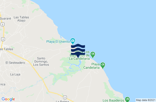 Karte der Gezeiten Distrito de Las Tablas, Panama