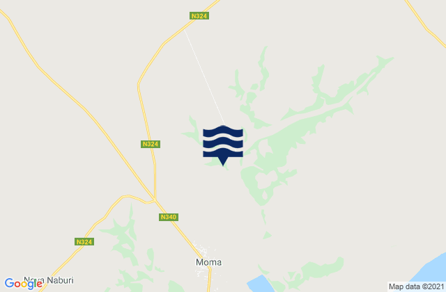 Karte der Gezeiten Distrito de Moma, Mozambique