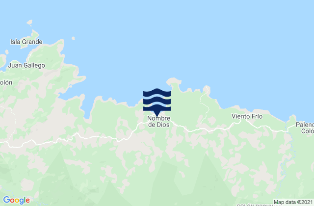 Karte der Gezeiten Distrito de Panamá, Panama