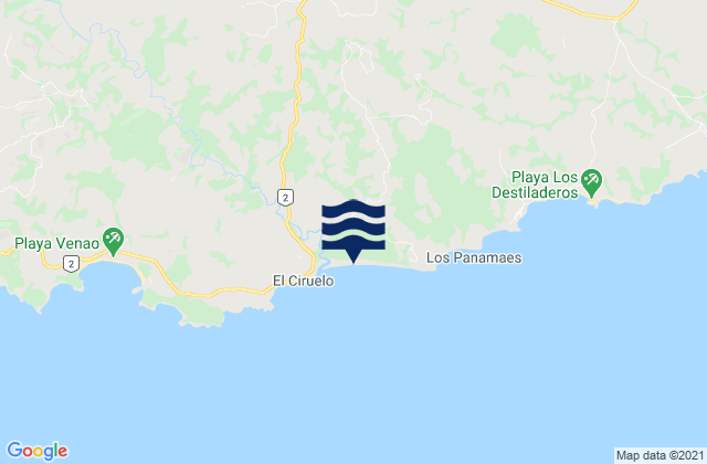 Karte der Gezeiten Distrito de Pedasí, Panama