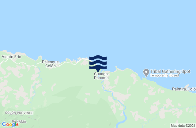 Karte der Gezeiten Distrito de Santa Isabel, Panama