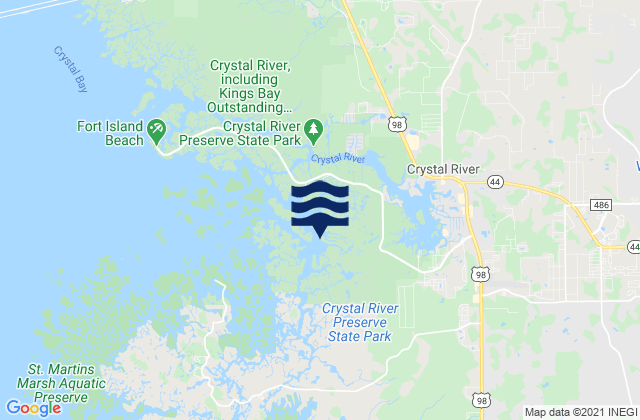Karte der Gezeiten Dixie Bay (Salt River Crystal Bay), United States
