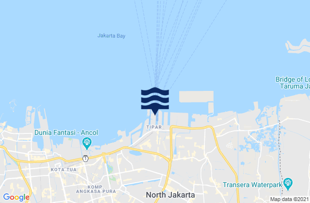 Karte der Gezeiten Djakarta (tandjungpriok), Indonesia