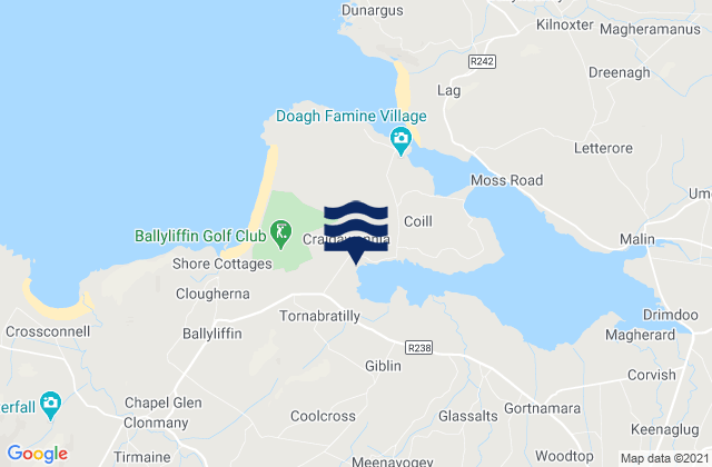 Karte der Gezeiten Doagh Isle, Ireland