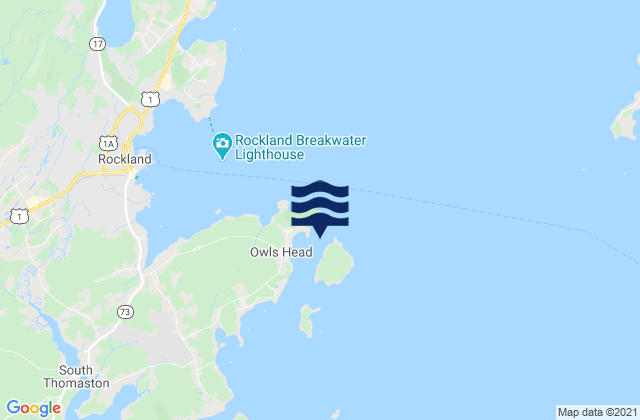 Karte der Gezeiten Dodge Point-Monroe Island, United States