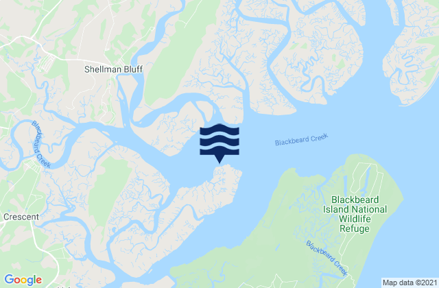 Karte der Gezeiten Dog Hammock (Sapelo River), United States