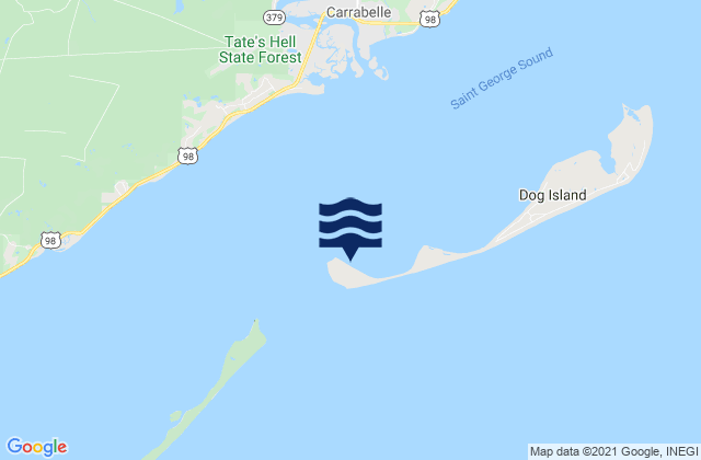Karte der Gezeiten Dog Island (West End), United States