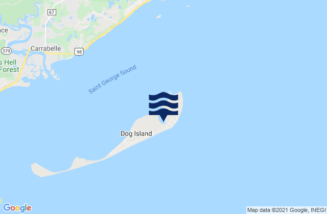 Karte der Gezeiten Dog Island East End, United States