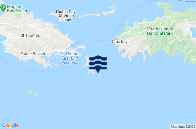 Karte der Gezeiten Dog Island St. Thomas, U.S. Virgin Islands