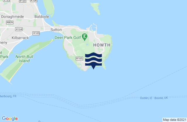 Karte der Gezeiten Doldrum Bay, Ireland