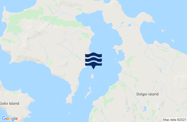 Karte der Gezeiten Dolgoi Harbor (Dolgoi Island), United States