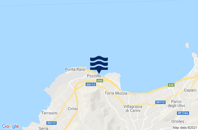 Karte der Gezeiten Dolphin Beach, Italy