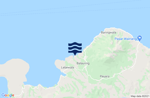 Karte der Gezeiten Dolulolong, Indonesia