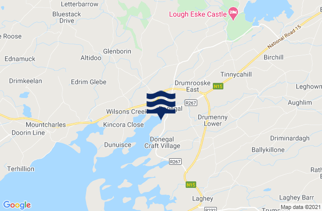 Karte der Gezeiten Donegal, Ireland