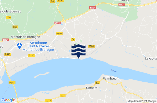 Karte der Gezeiten Donges, France