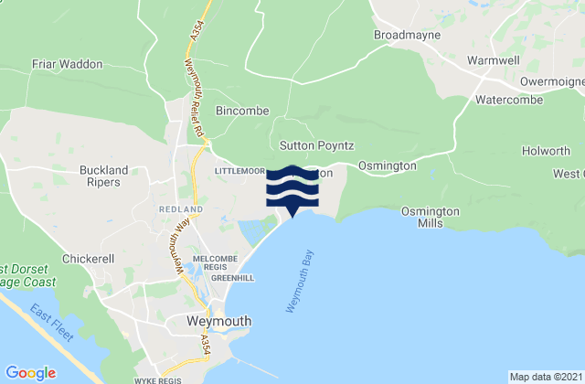 Karte der Gezeiten Dorchester, United Kingdom