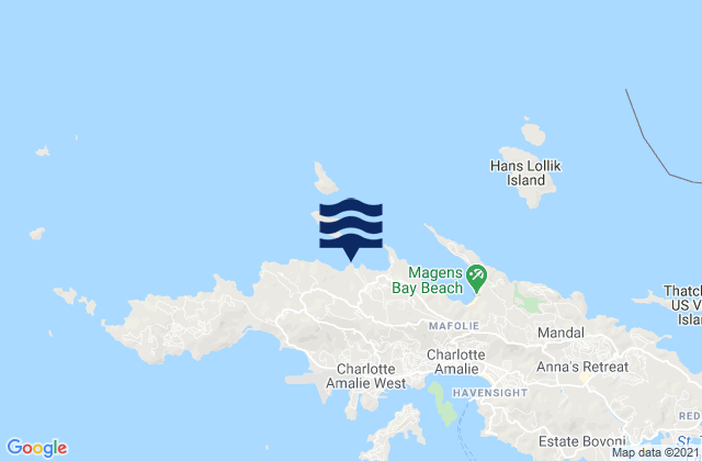 Karte der Gezeiten Dorothea Bay Saint Thomas, U.S. Virgin Islands