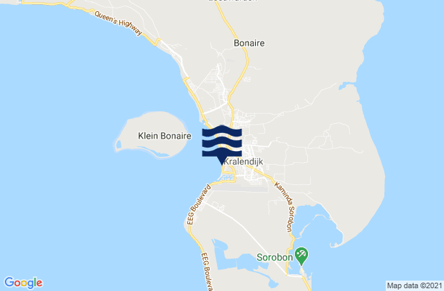 Karte der Gezeiten Dorp Tera Kora, Bonaire, Saint Eustatius and Saba 