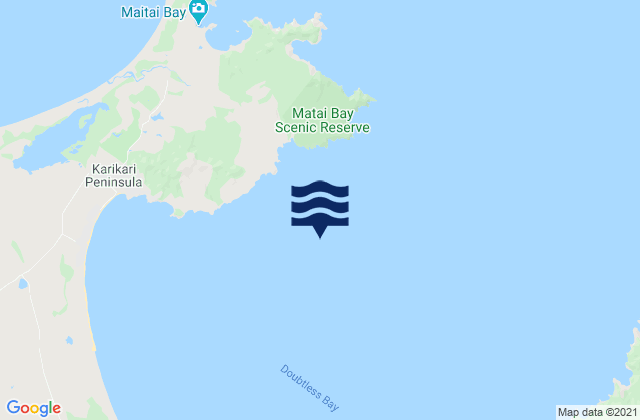 Karte der Gezeiten Doubtless Bay, New Zealand