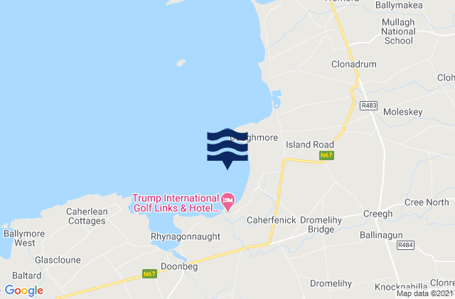 Karte der Gezeiten Doughmore Bay, Ireland