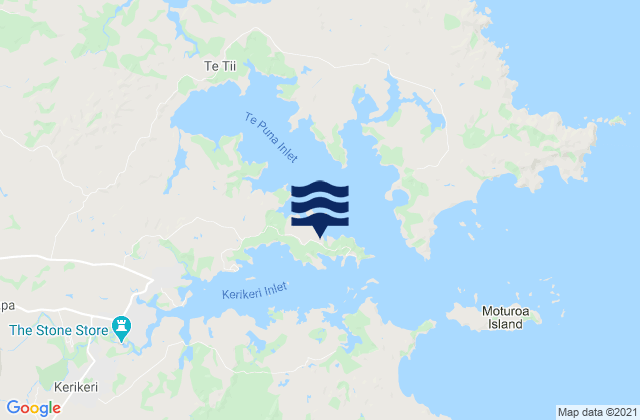 Karte der Gezeiten Doves Bay, New Zealand