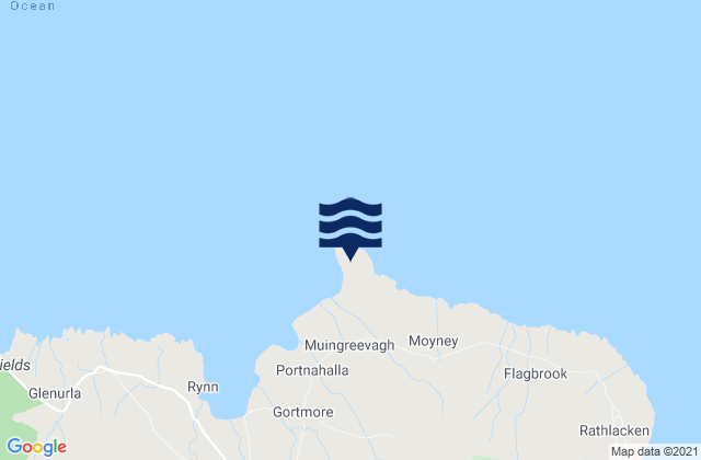 Karte der Gezeiten Downpatrick Head, Ireland