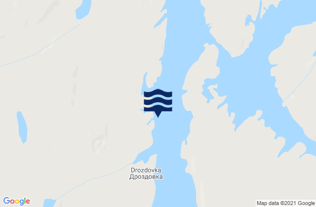 Karte der Gezeiten Drozdovka Bay, Russia
