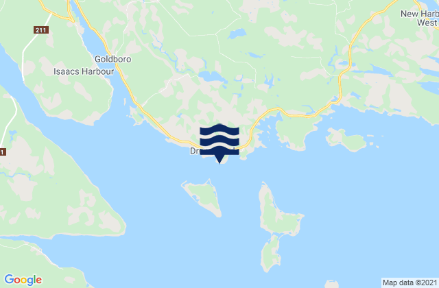 Karte der Gezeiten Drum Head Island, Canada