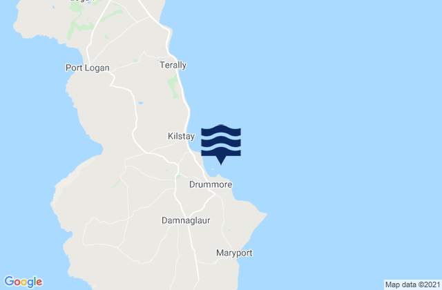 Karte der Gezeiten Drummore Bay, United Kingdom