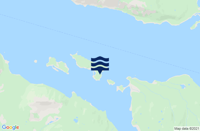 Karte der Gezeiten Dry Spruce Island, United States