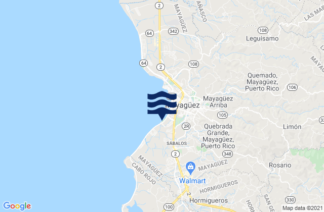 Karte der Gezeiten Duey Bajo Barrio, Puerto Rico