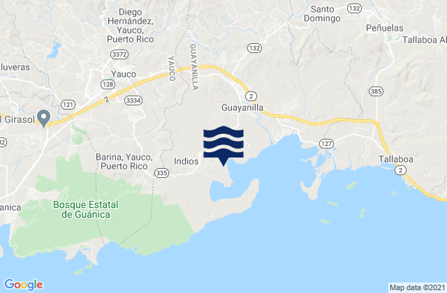Karte der Gezeiten Duey Barrio, Puerto Rico