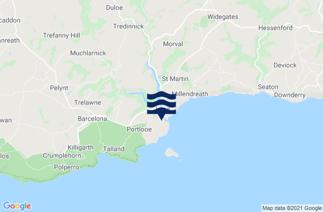 Karte der Gezeiten Duloe, United Kingdom