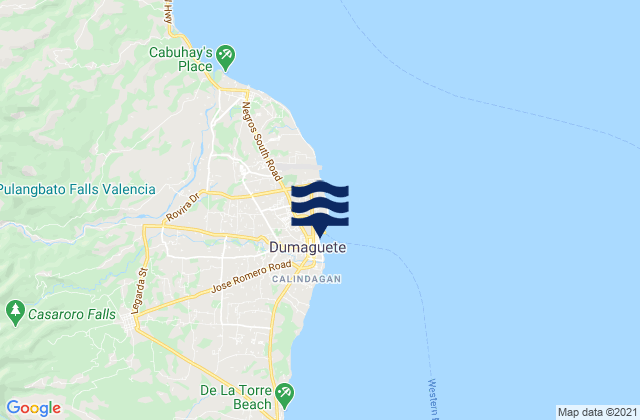 Karte der Gezeiten Dumaguete, Philippines